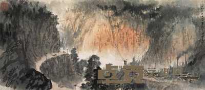 宋文治 1960年作 峨眉新貌 镜心 28×62cm